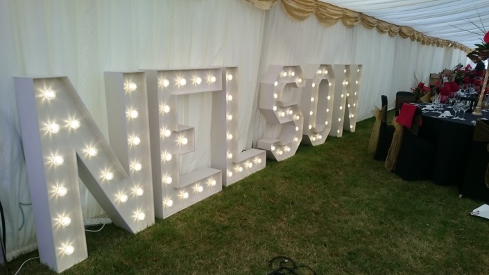 nelson 4ft light up letters at HMS Nelson