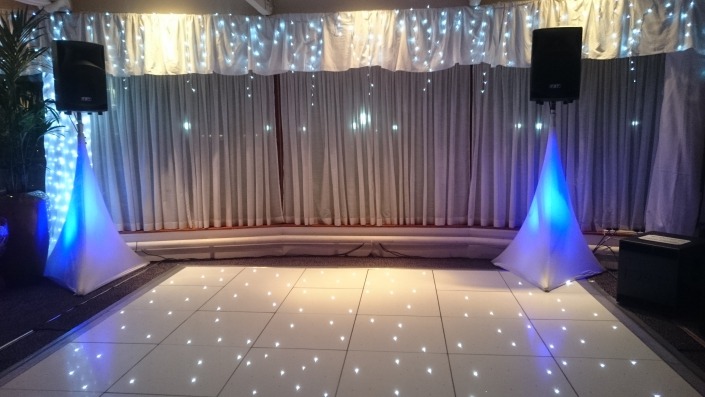 white led dancefloor at spinakker suite langstone hotel hayling island