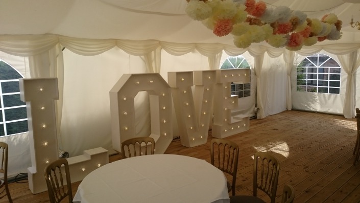 5ft LOVE vintage letters at burley manor new forest