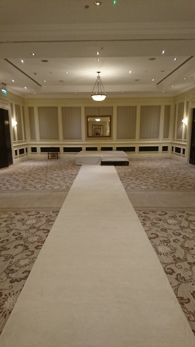 four seasons hotel aisle runner and stage hire