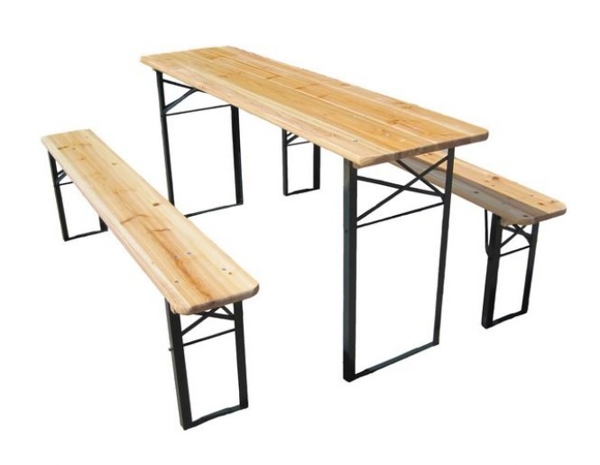 Wooden Folding Trestle Table Bench Set Lizard Events Ltd