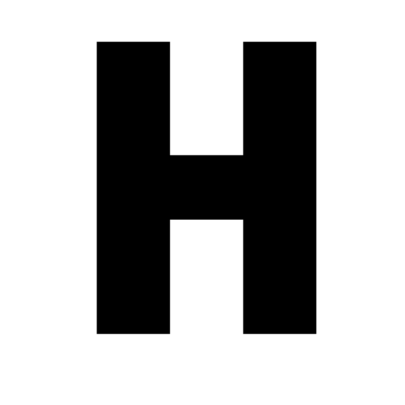 4ft Vintage H Letter