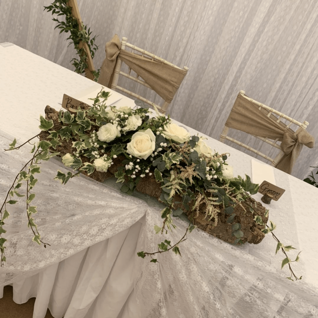 Artificial or Fresh (Additonal Charge) Top Table Display in Log