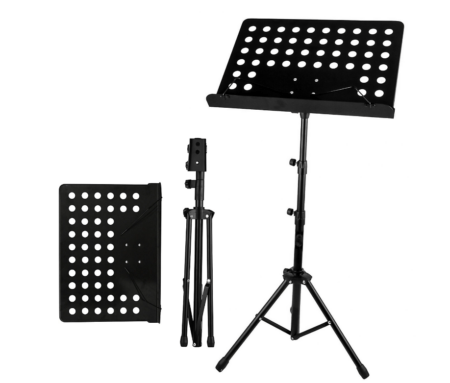 Orchestral Sheet Music Tripod  Stand Heavy Duty Black