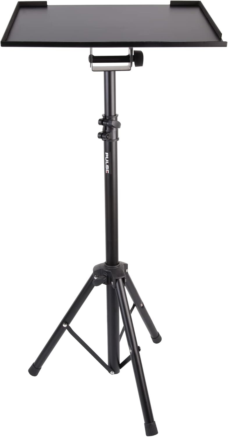 Heavy Duty Laptop and Projector Floor Stand - Black