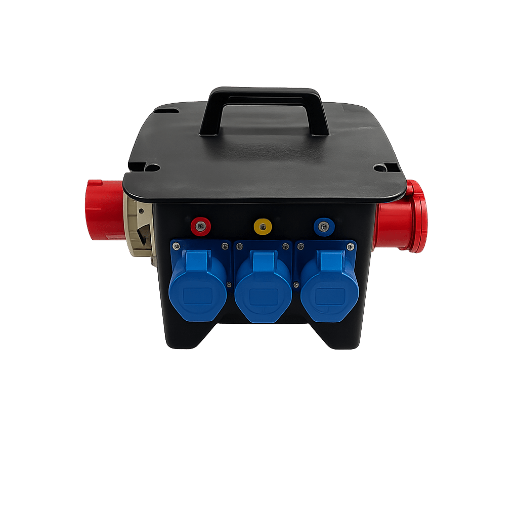 125a Three Phase Distribution Box - 1 x 125a In - 2 x 63a 3 Phase Out and 3 x 32a Single