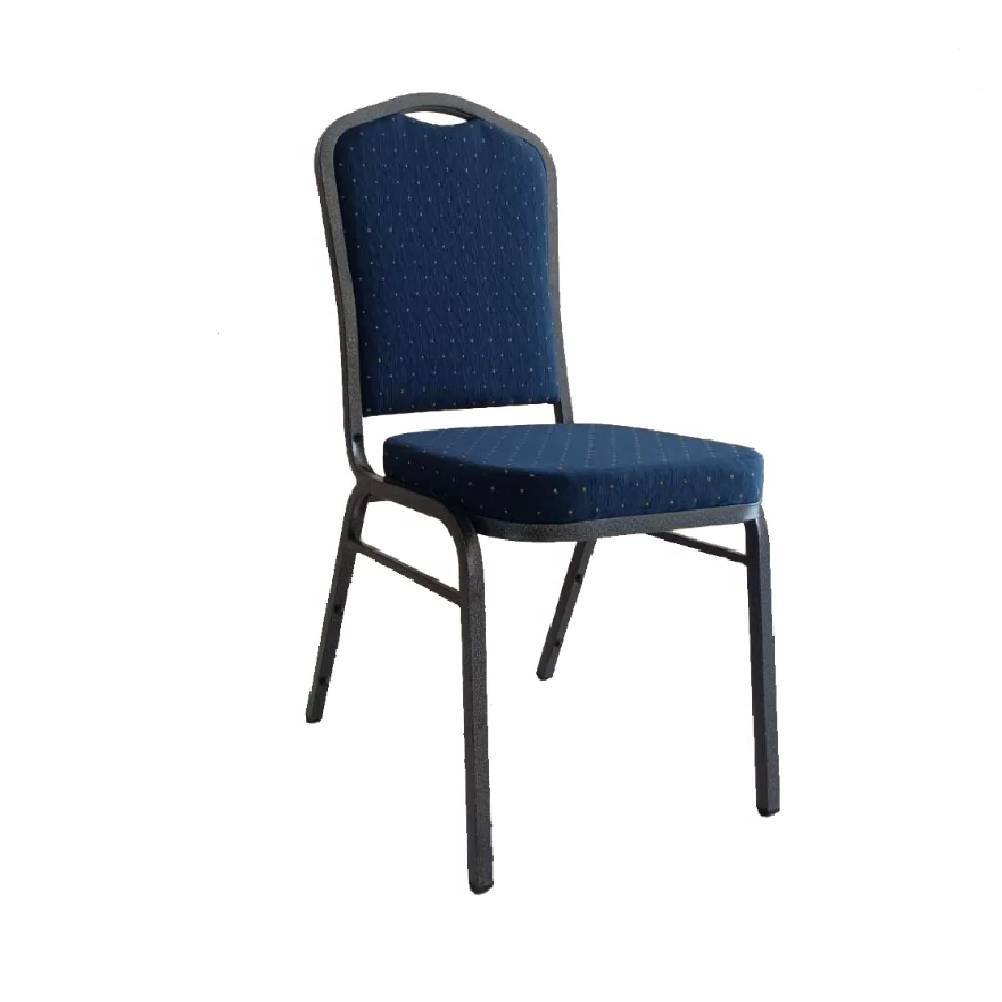 Banqueting Chair Steel Frame with Dark Blue Seat